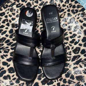 Italian Shoemakers Elegant Black Sandals